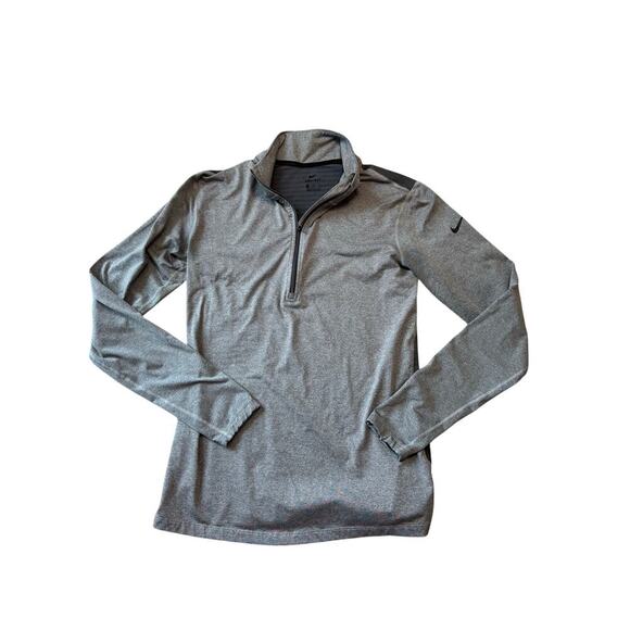 NIKE PRO Gray Dri-fit 1/4 zip pullover lightweight jacket, size Women's XL - Picture 1 of 11